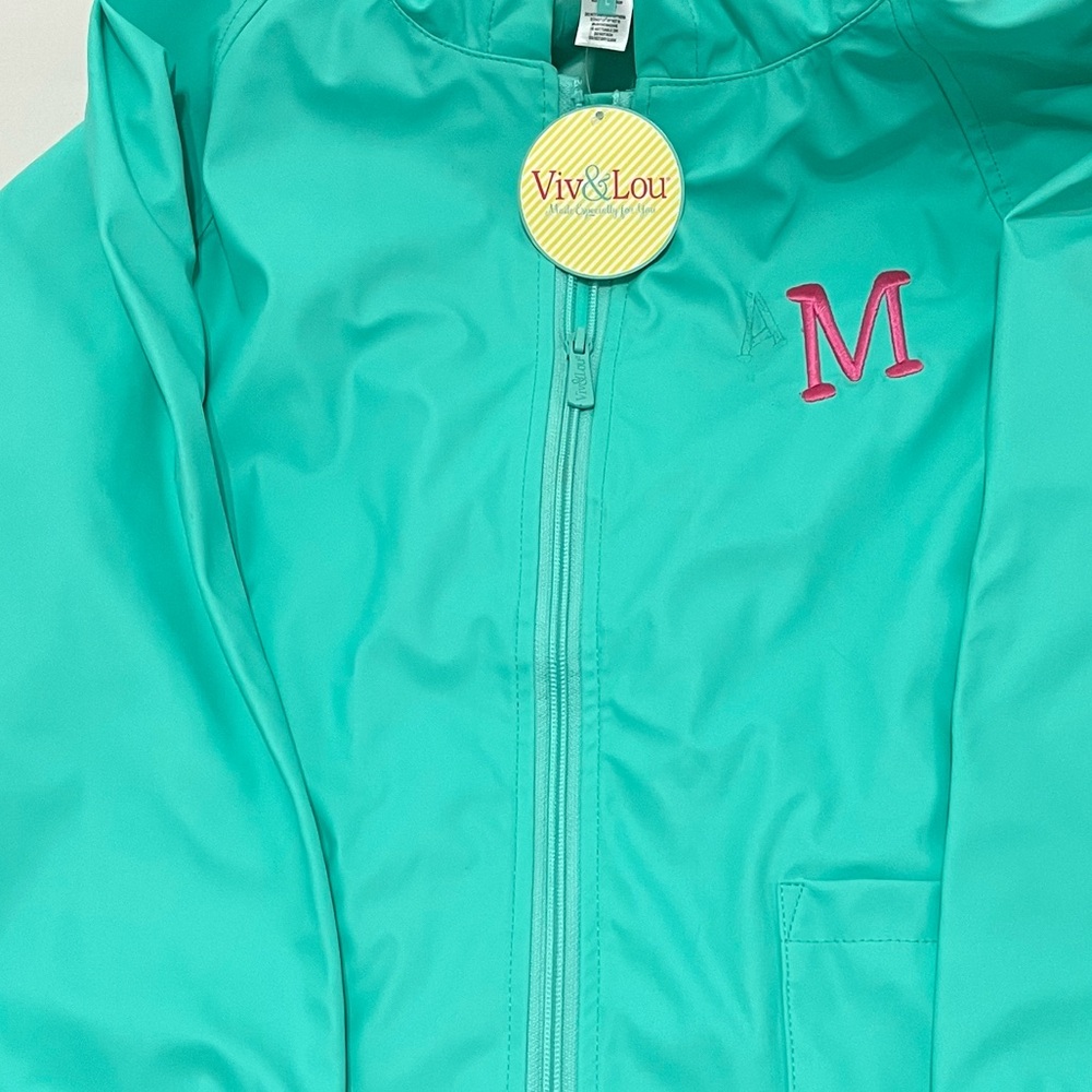 Vivi & Lou Teal Hooded Rain Jacket
